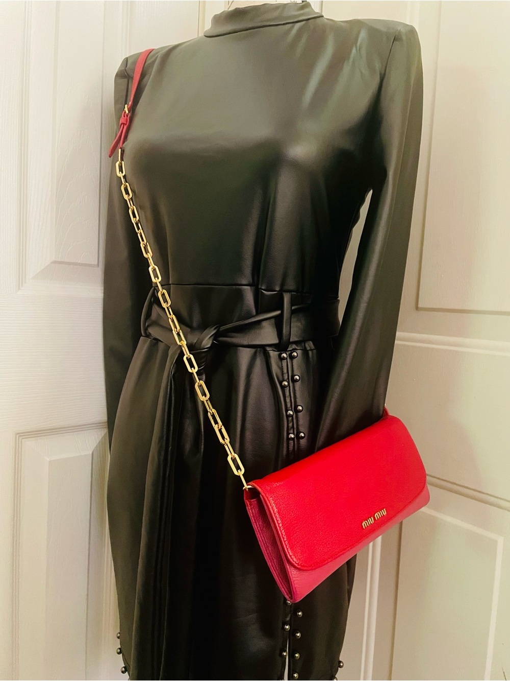 Miu Miu Leather Wallet On Chain